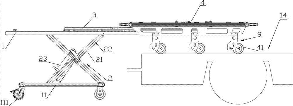 Electric stretcher for first aid