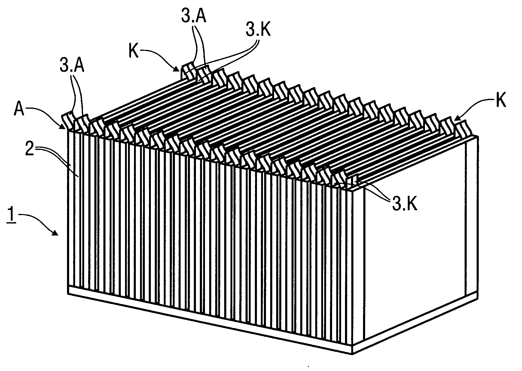 Electrochemical cell with weld points connections and energy storage assembly