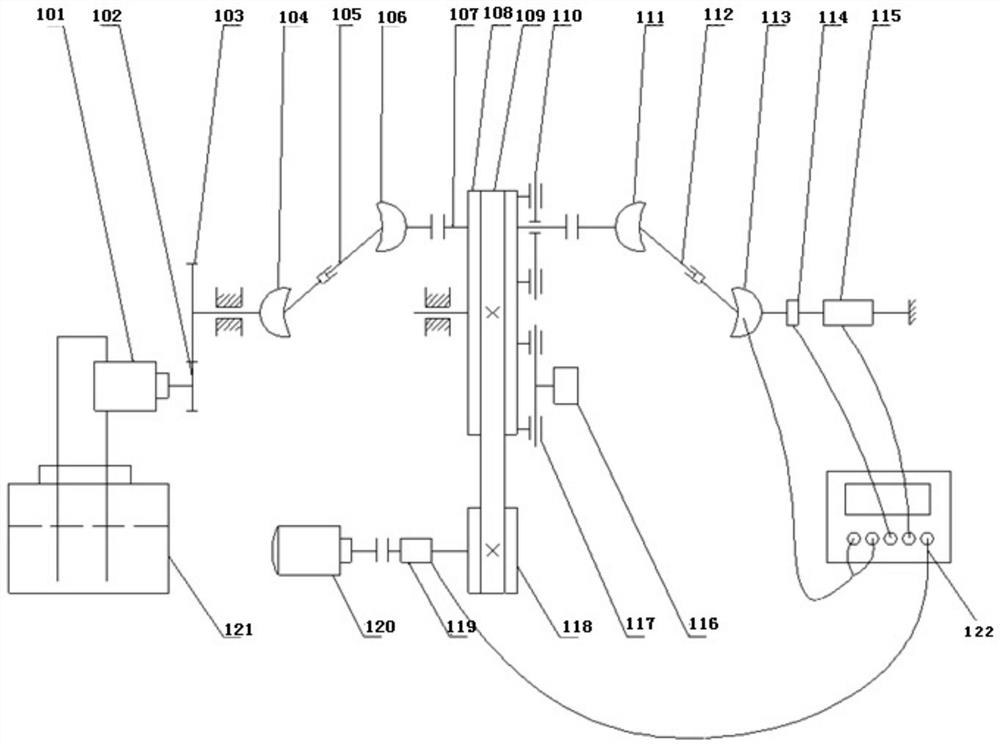 Constant-speed ball cage universal joint contact force test bench and test method thereof