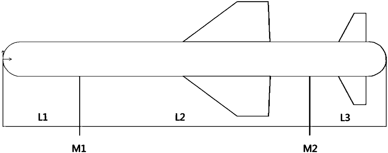 Measuring platform and method for mass and axial mass center of guided missile