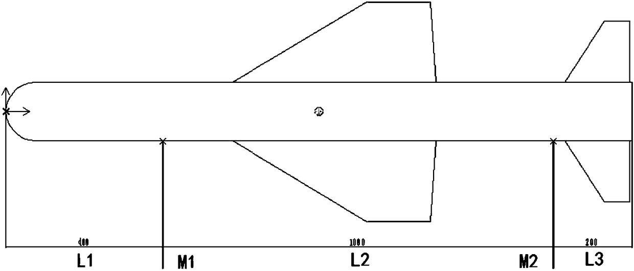 Measuring platform and method for mass and axial mass center of guided missile