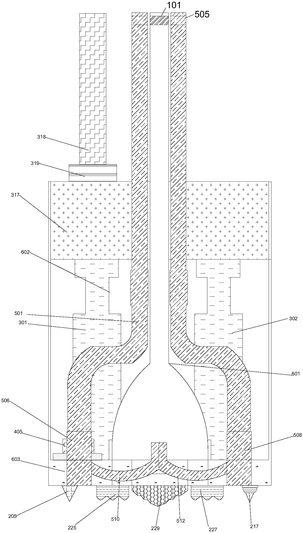 High-water-pressure telescopic composite drilling and cutting method for soft and hard formations