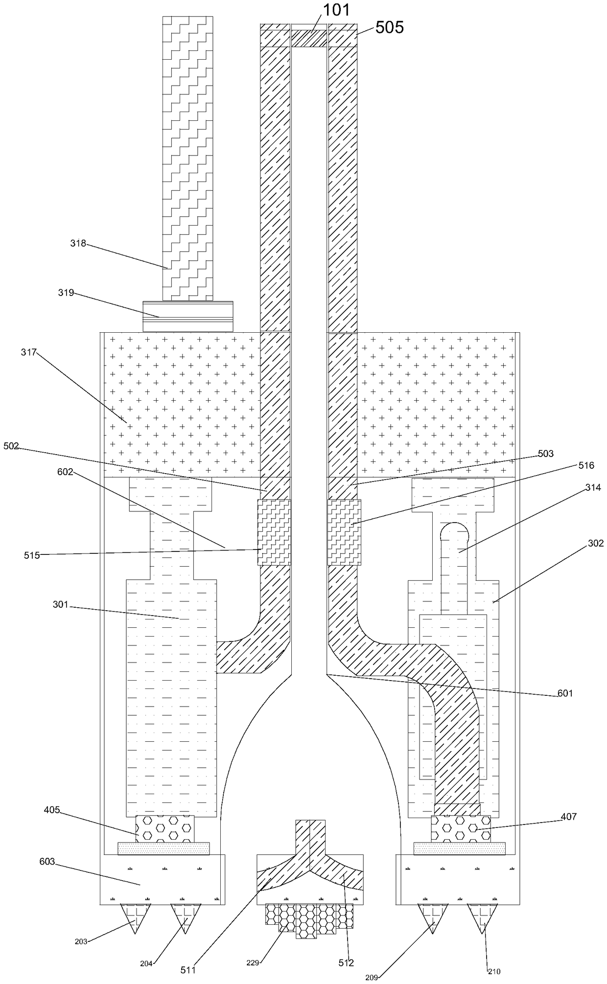 High-water-pressure telescopic composite drilling and cutting method for soft and hard formations