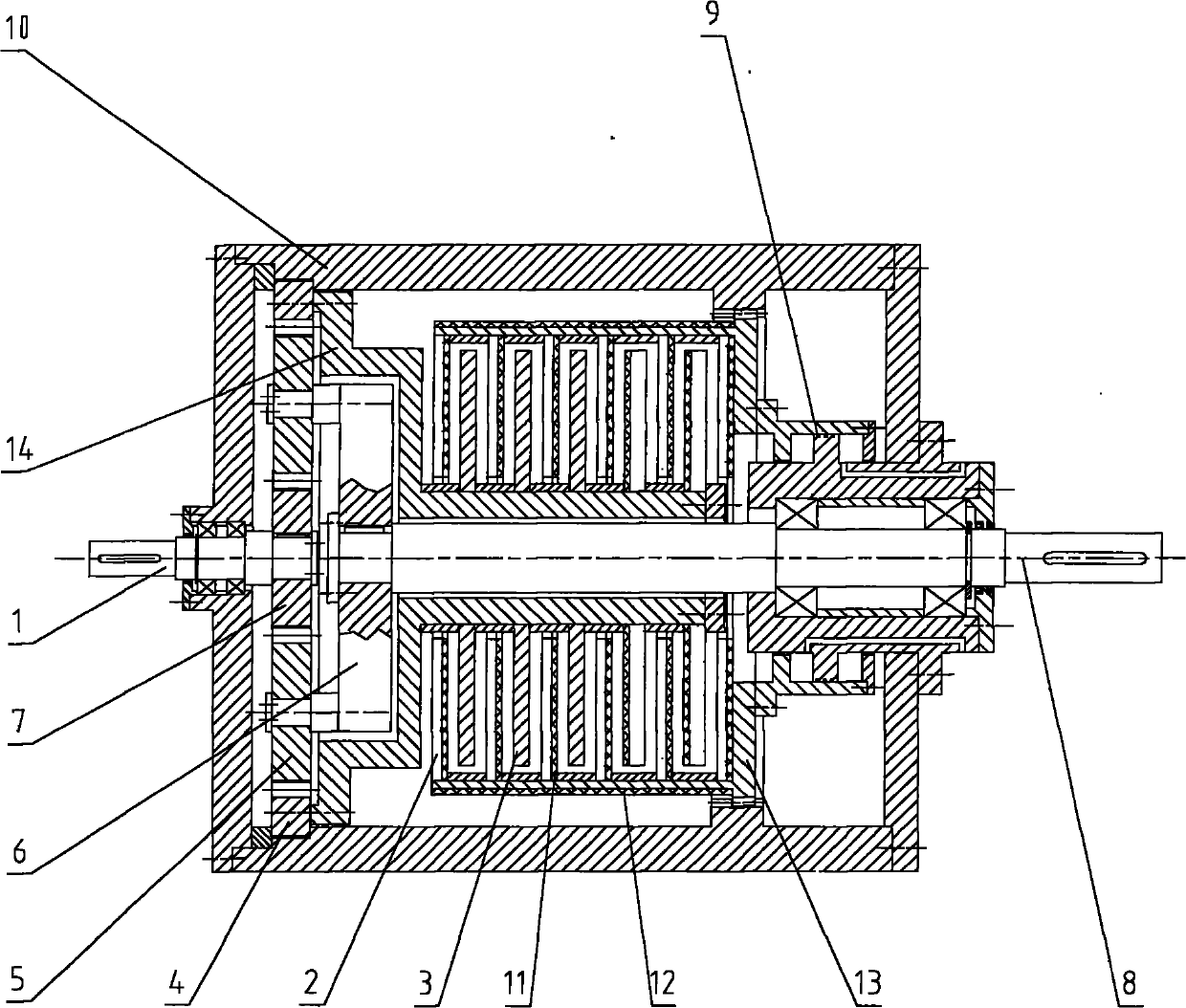 Disc type magnetic control speed governing clutch