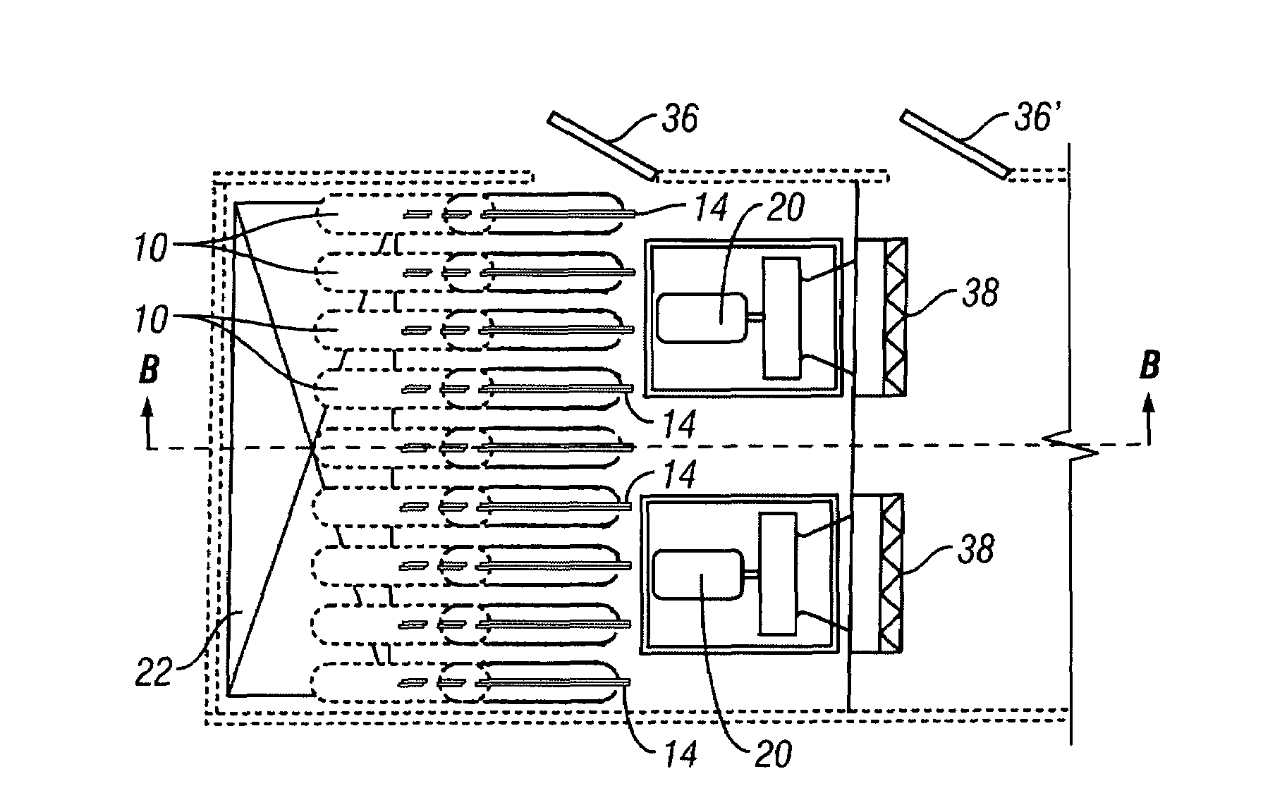 Movable baffle columns for use with air handling units