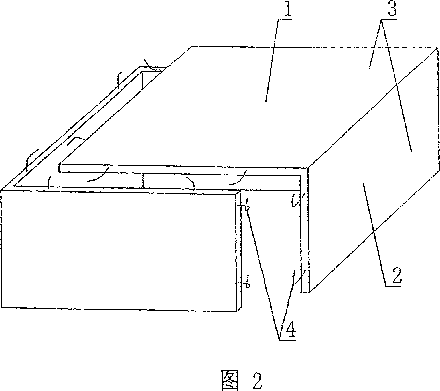 Cavity form component for concrete filling