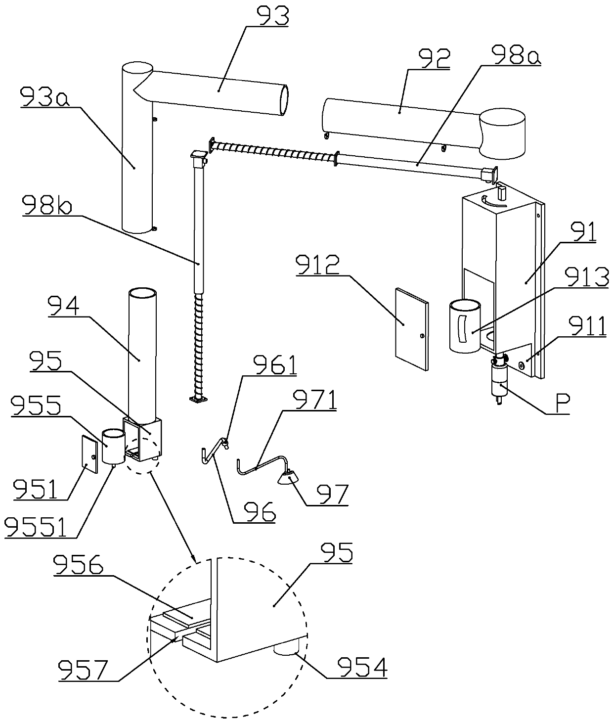 A kind of multifunctional patient oxygen inhalation equipment