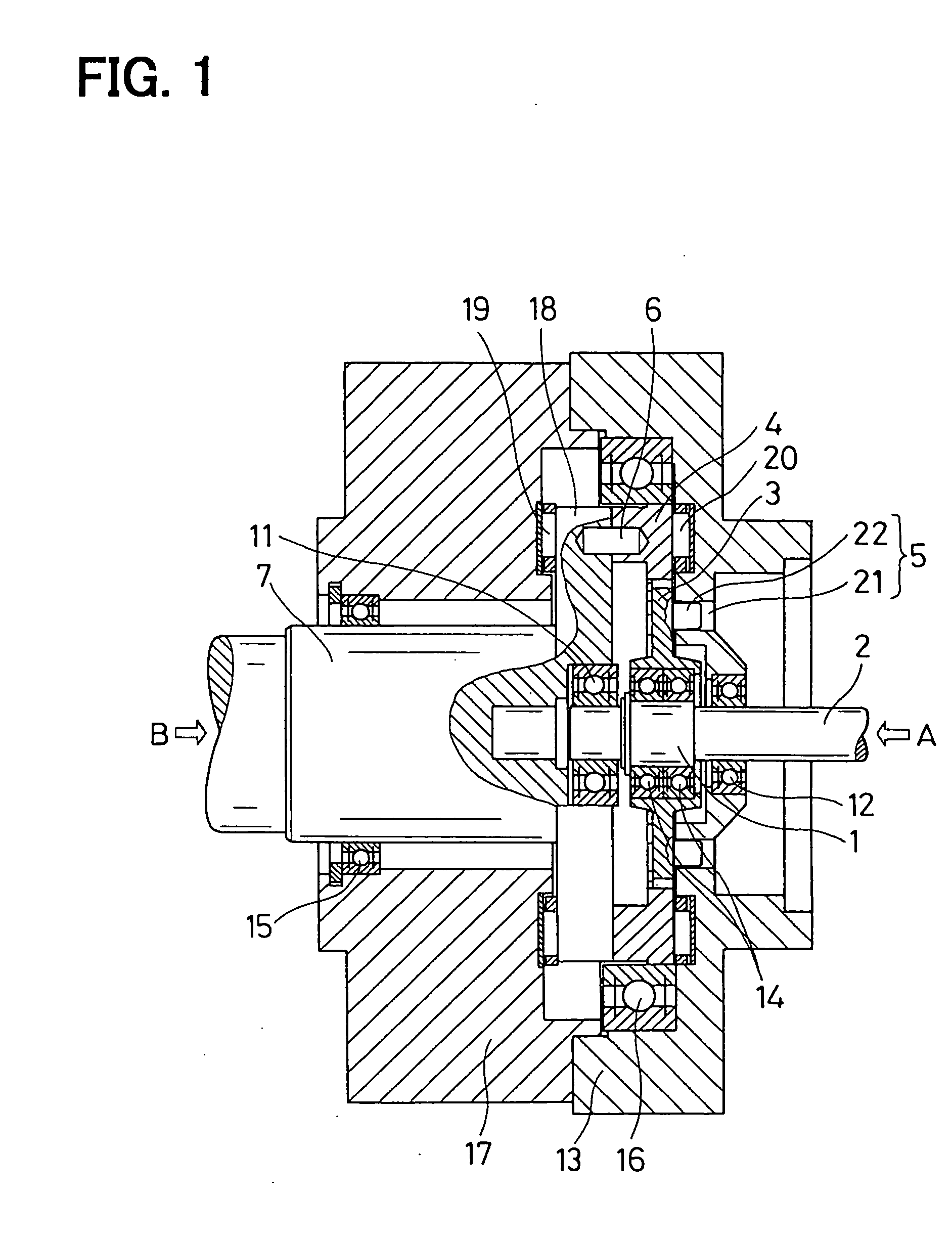 Internal planetary gear mechanism