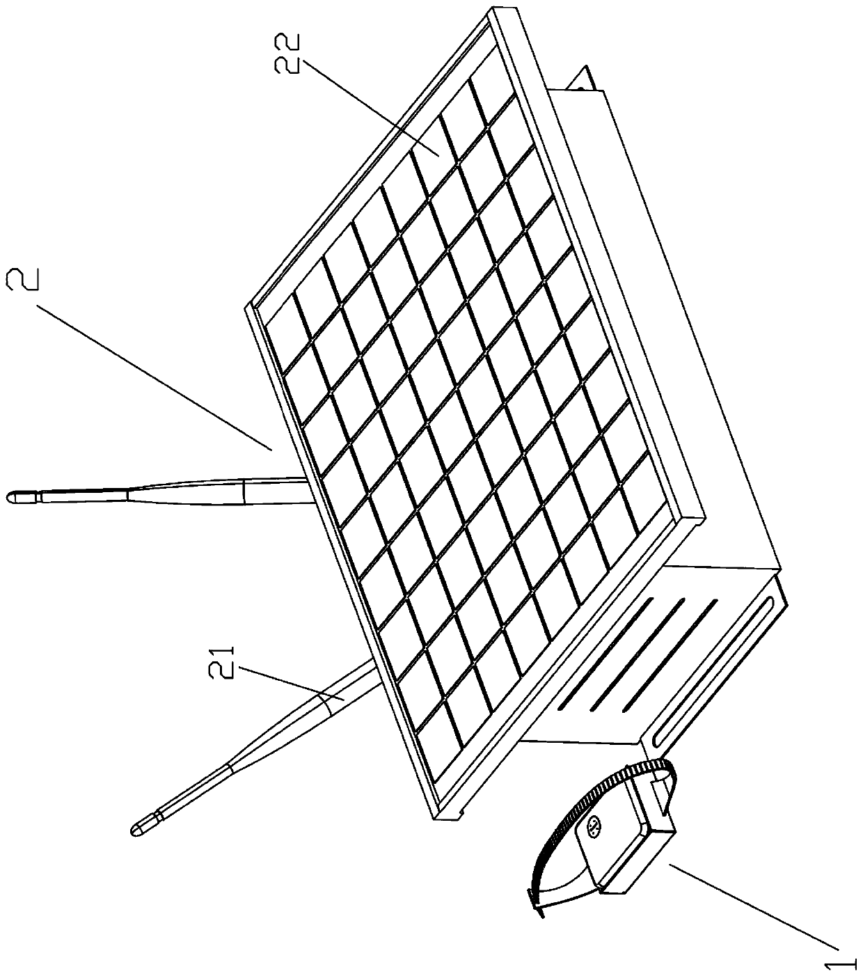 On-line monitoring device for power transmission line wire connection point temperature