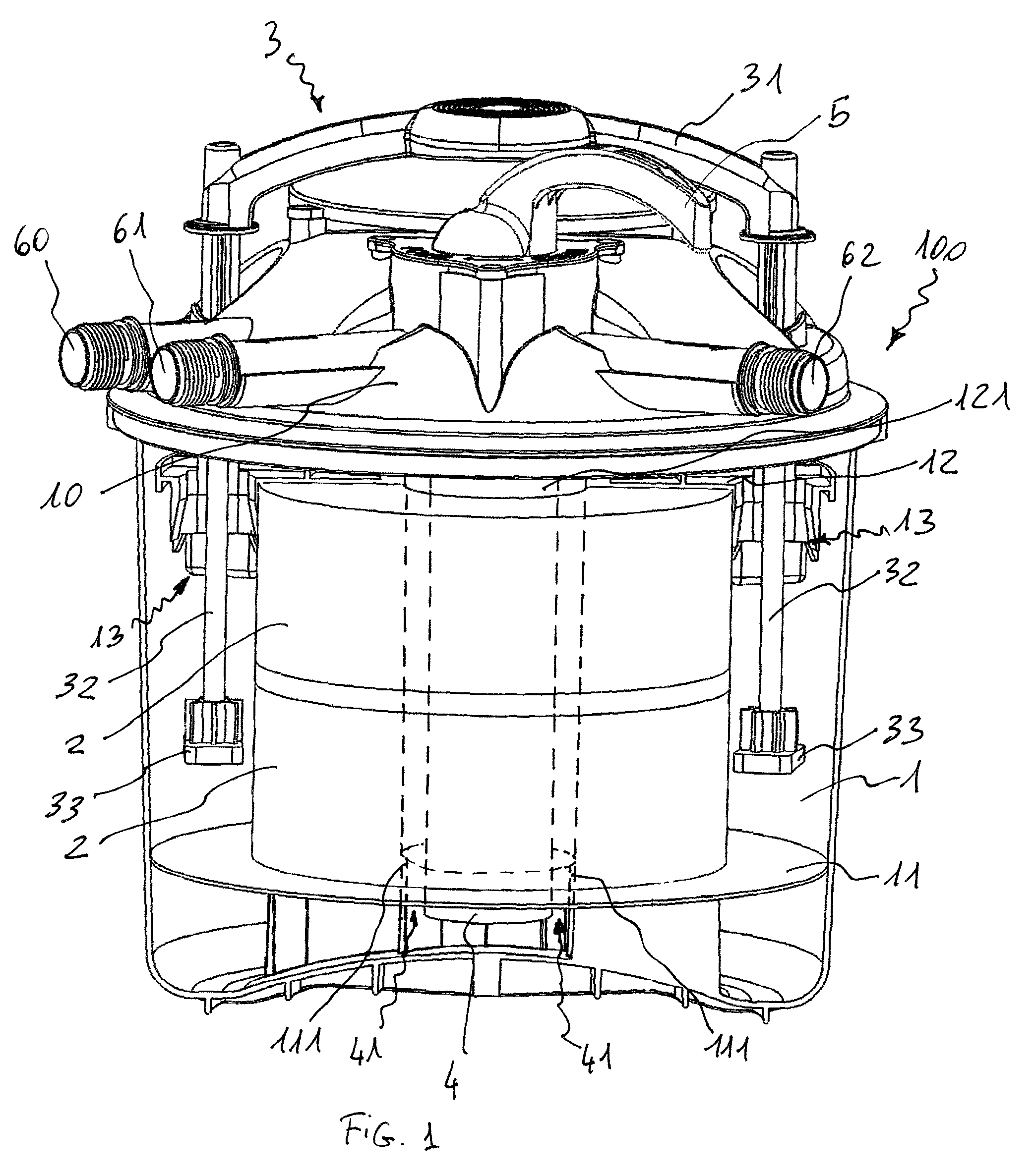 Filtering device for ponds and the like