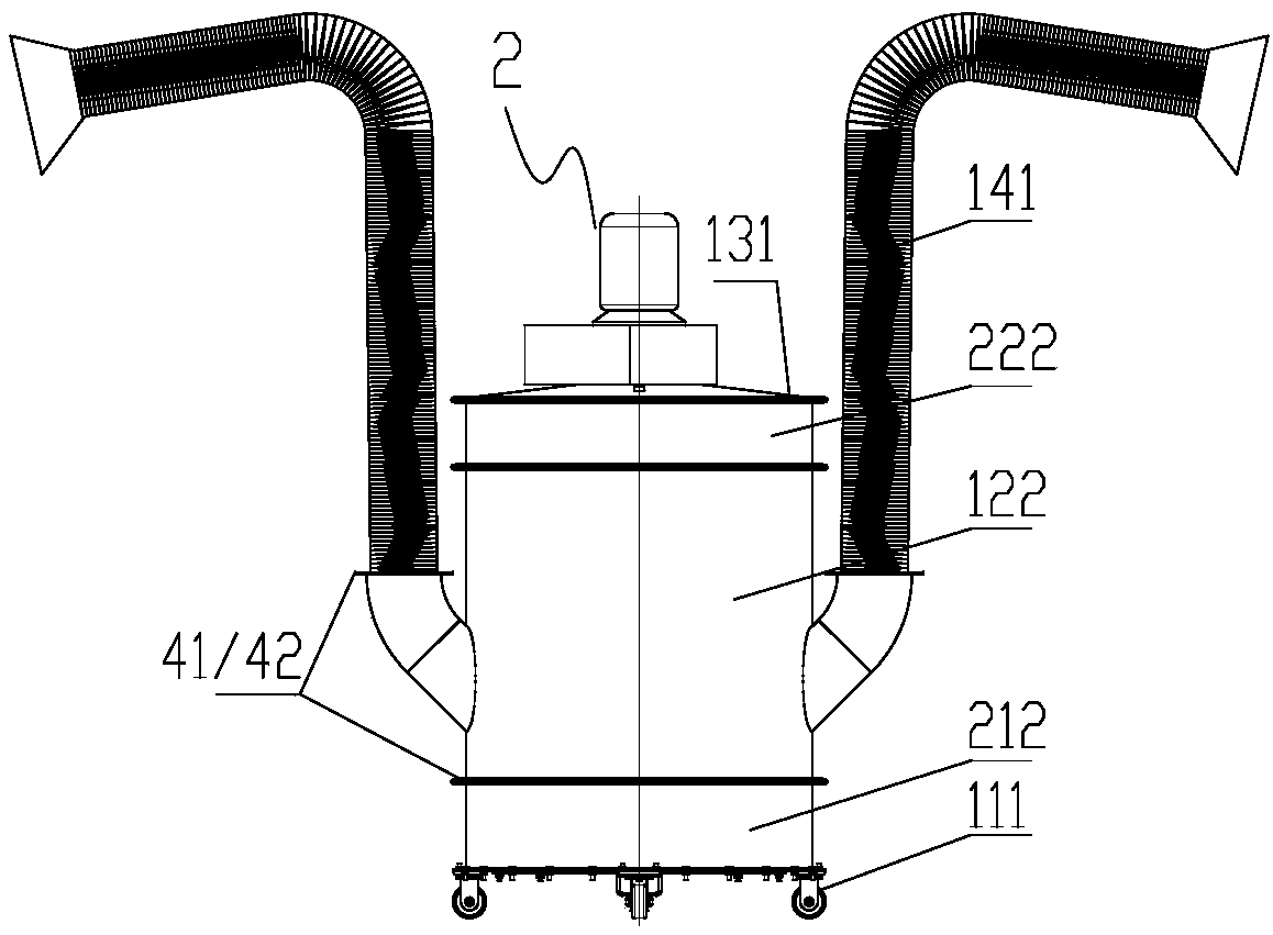 Module-assembly welding fume dust remover