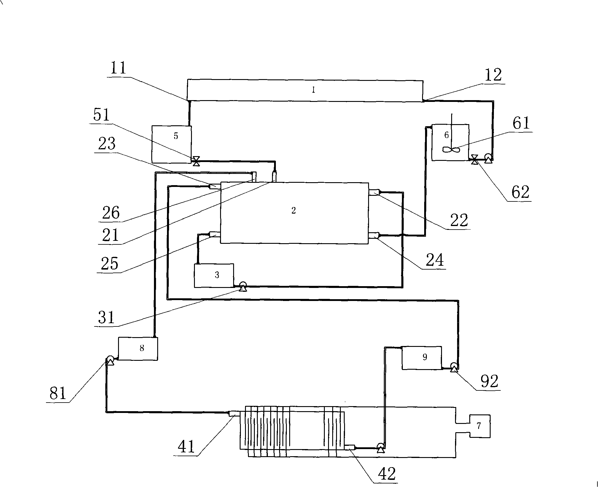 Method and device for circulation and regeneration of acidic waste etching liquid