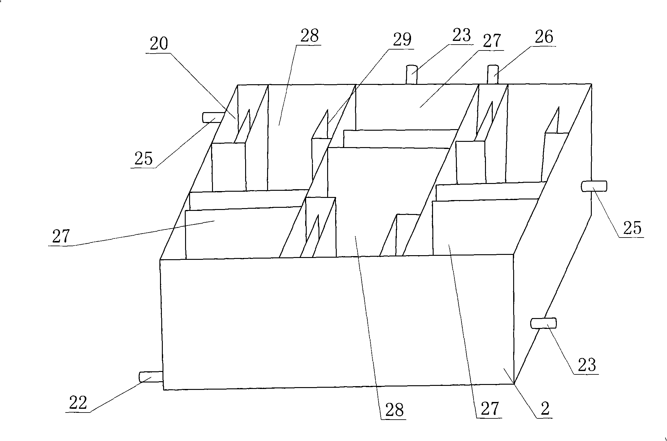 Method and device for circulation and regeneration of acidic waste etching liquid