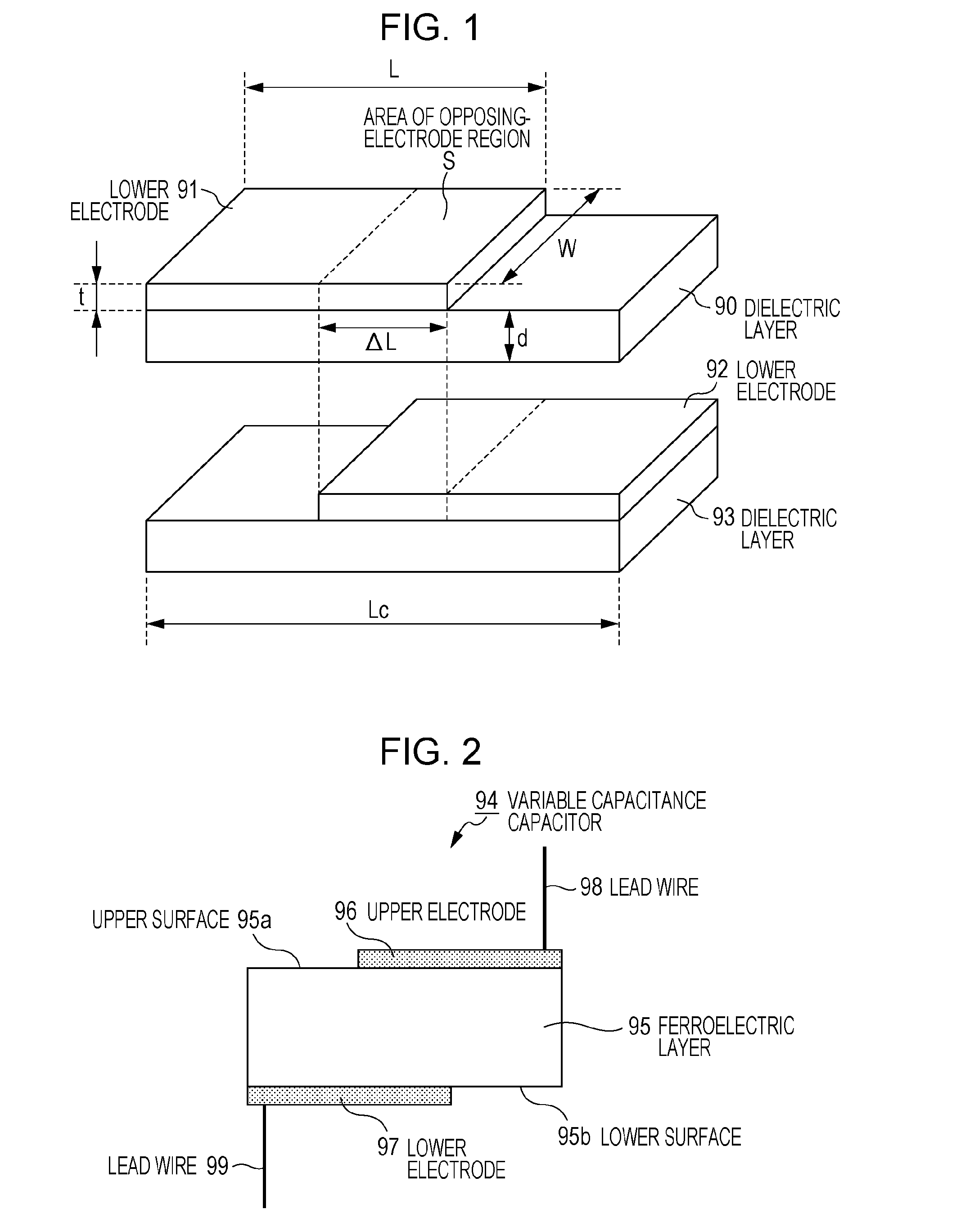 Capacitance device and resonance circuit