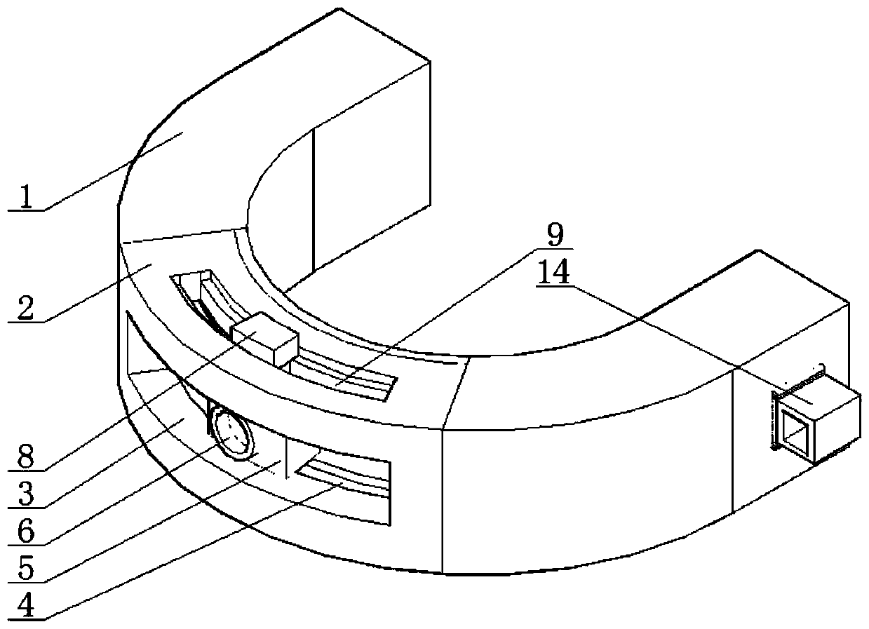 Precise positioning device for horseshoe head bloodletting