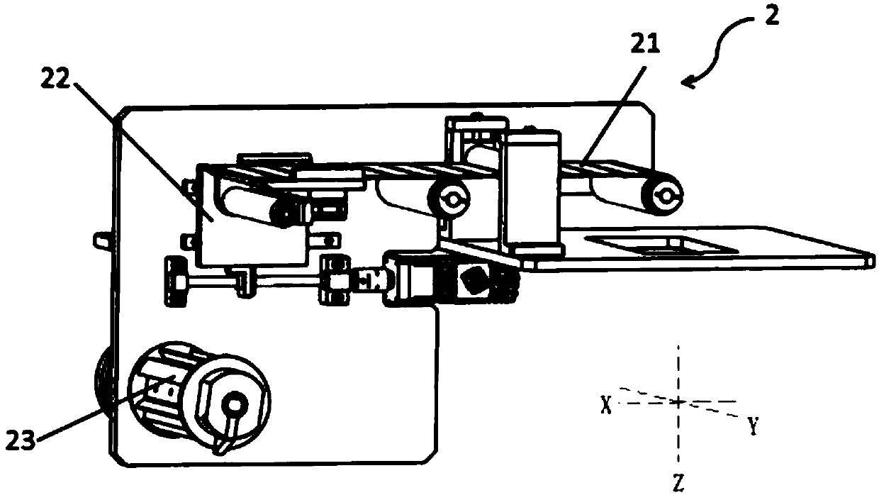 Unpowered unreeling machine, cell top surface protecting film tearing device, film adhering device and film adhering method