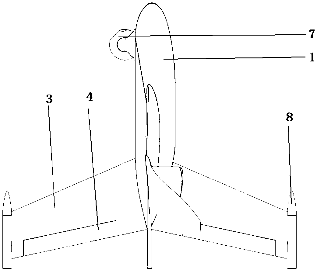 Novel configuration vertical take-off and landing unmanned aerial vehicle and flight control method thereof