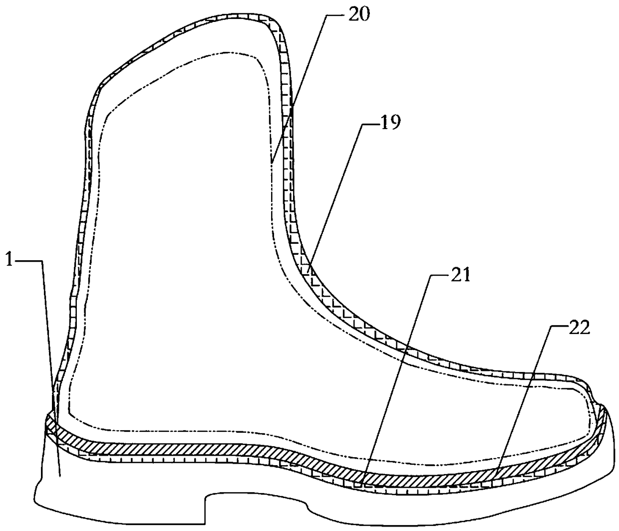 Heat-insulation and cold-proof fire-fighting boots