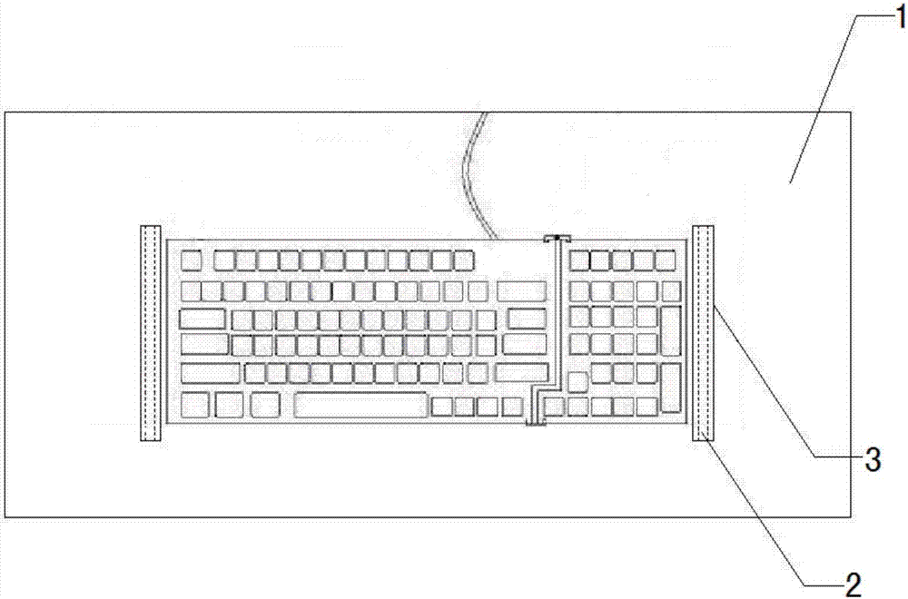 Computer desk capable of containing keyboard covers