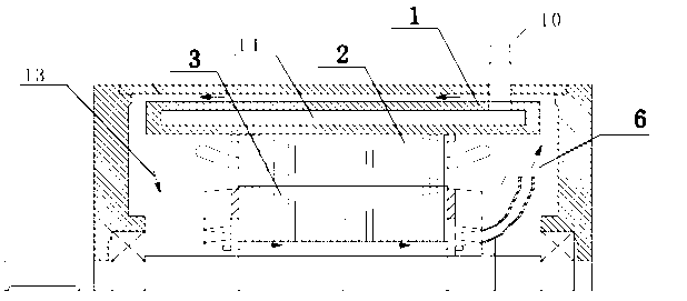 Water-cooled motor casing double-cooling-circuit structure