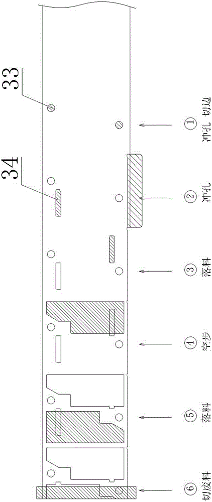 Stamping mould for motor connector