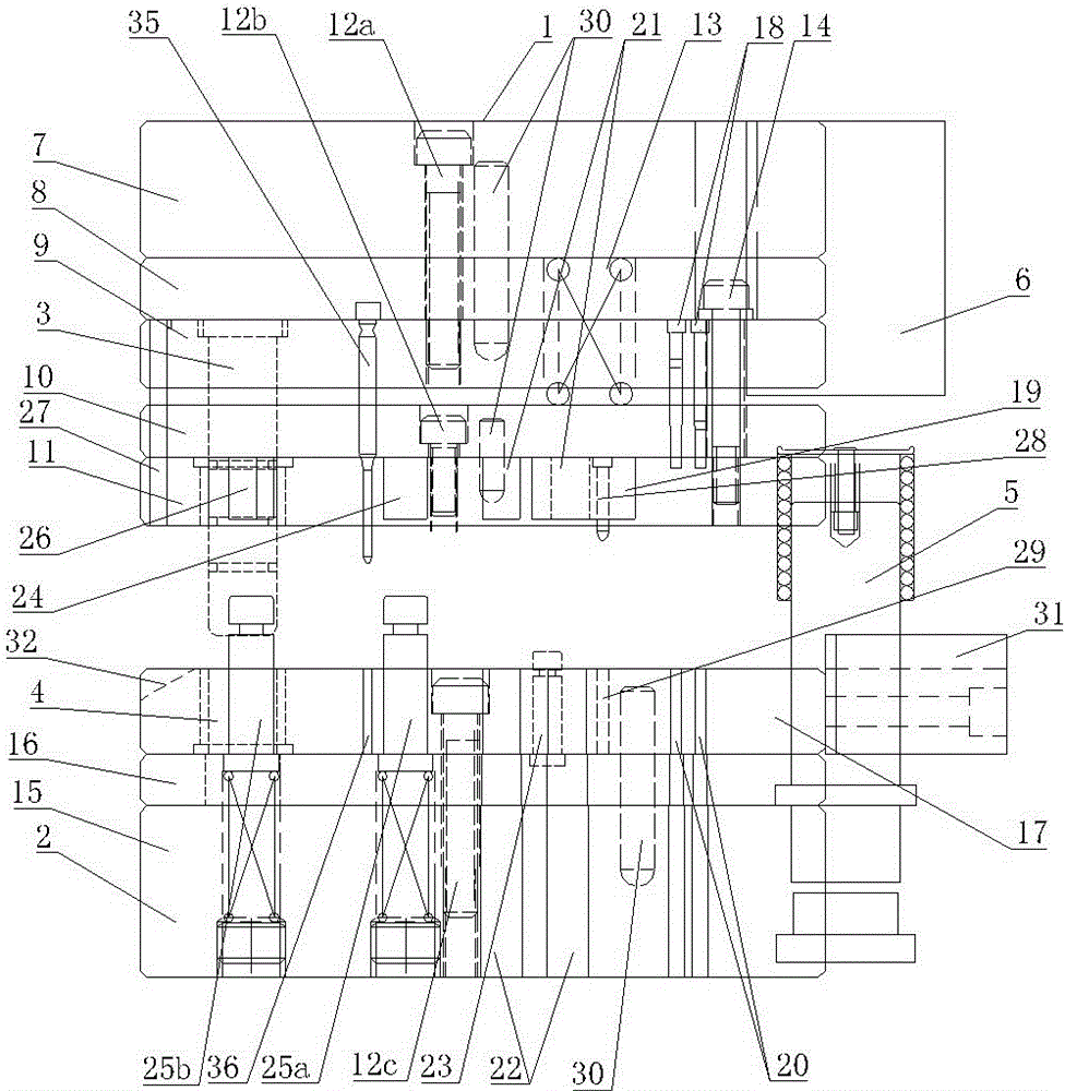 Stamping mould for motor connector