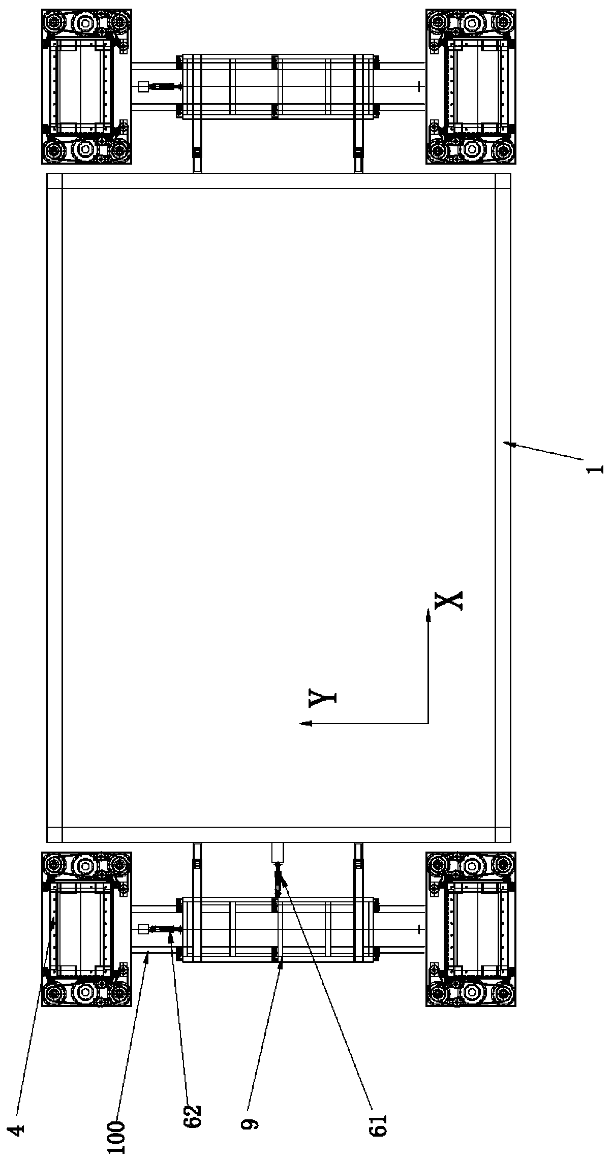 Template automatic alignment device of building machine