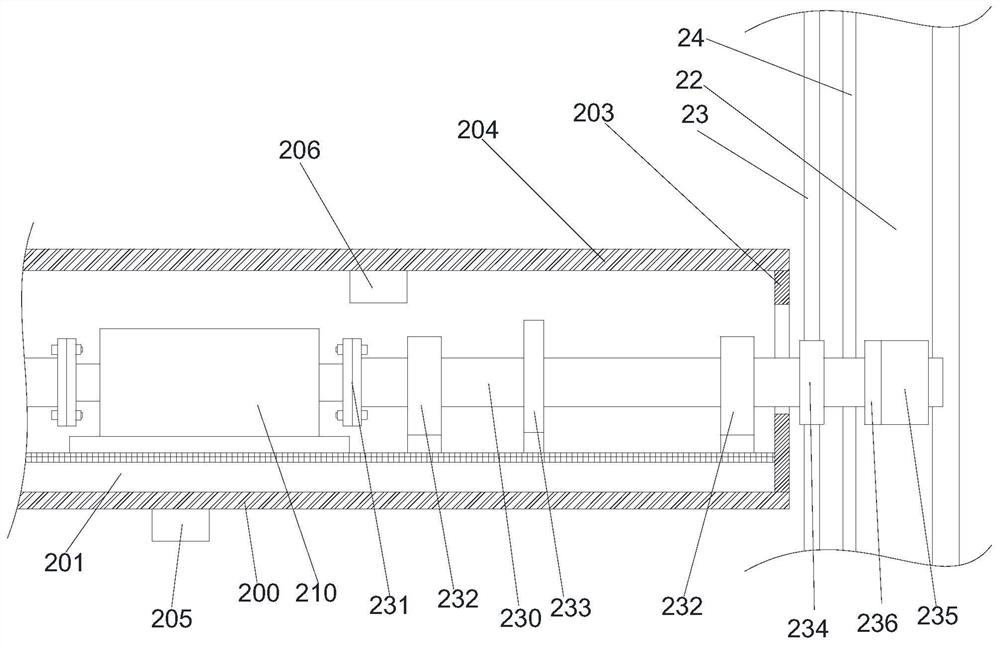 Driving device for vertical transportation tool