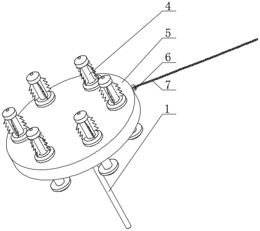 A subsea vibrating multi-anchor anchoring system