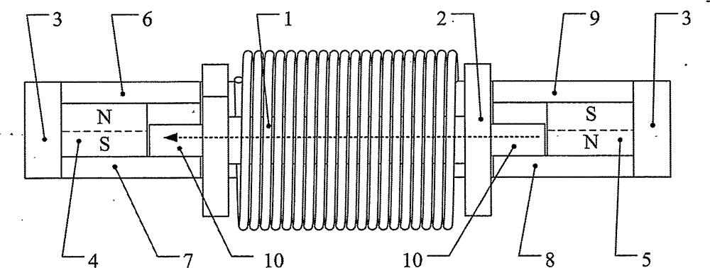 Double-magnet button type self-generating apparatus