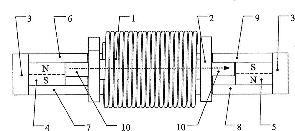 Double-magnet button type self-generating apparatus