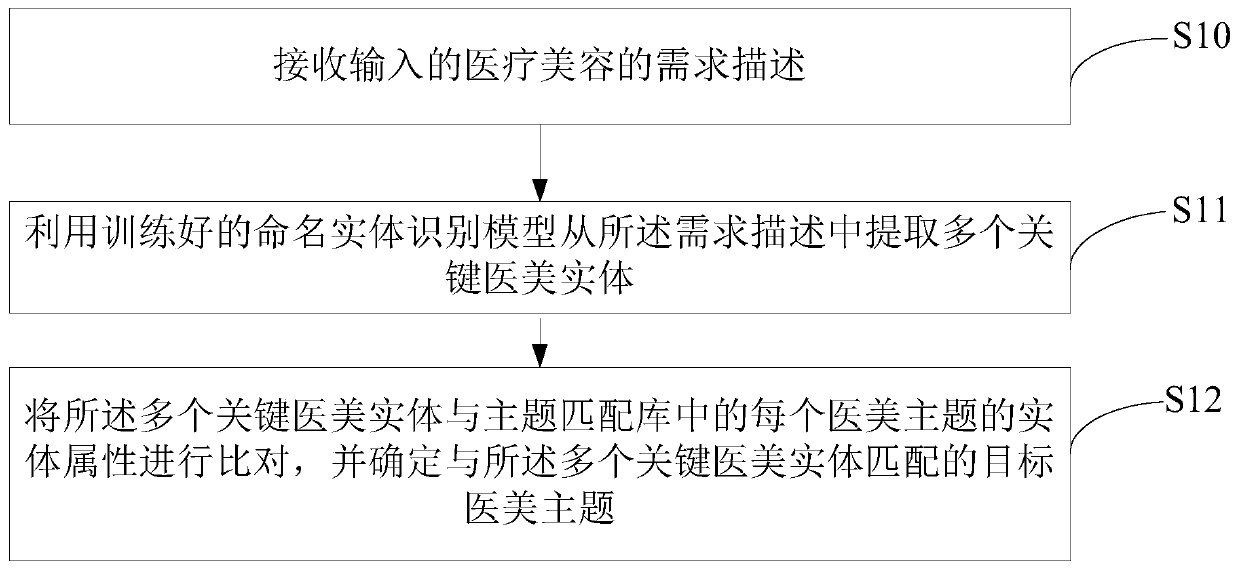 Medical beauty theme identification method, device and equipment and storage medium