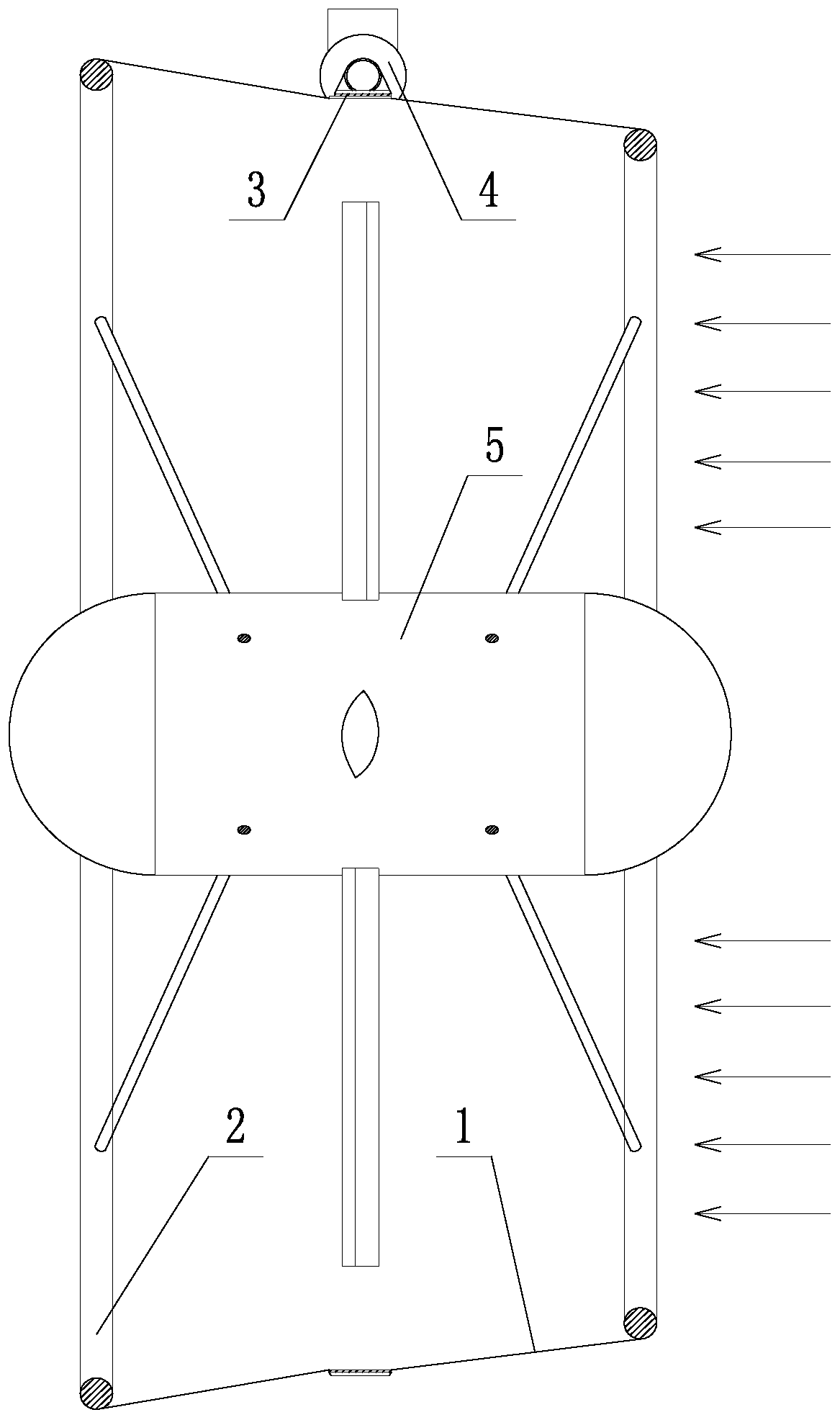 A flexible energy-gathering cover suitable for horizontal-axis wind turbines