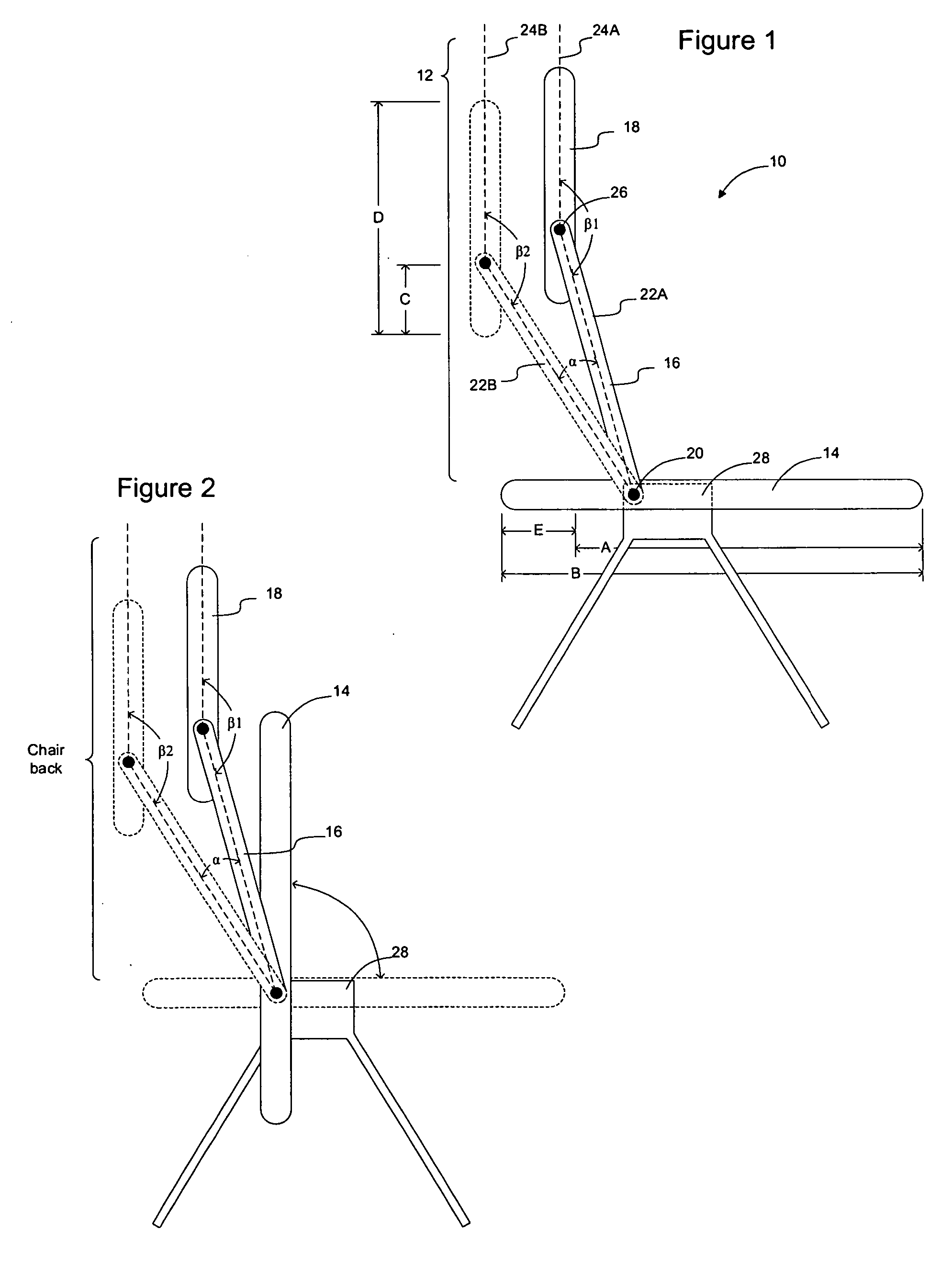 Chair with self-adjusting chair back