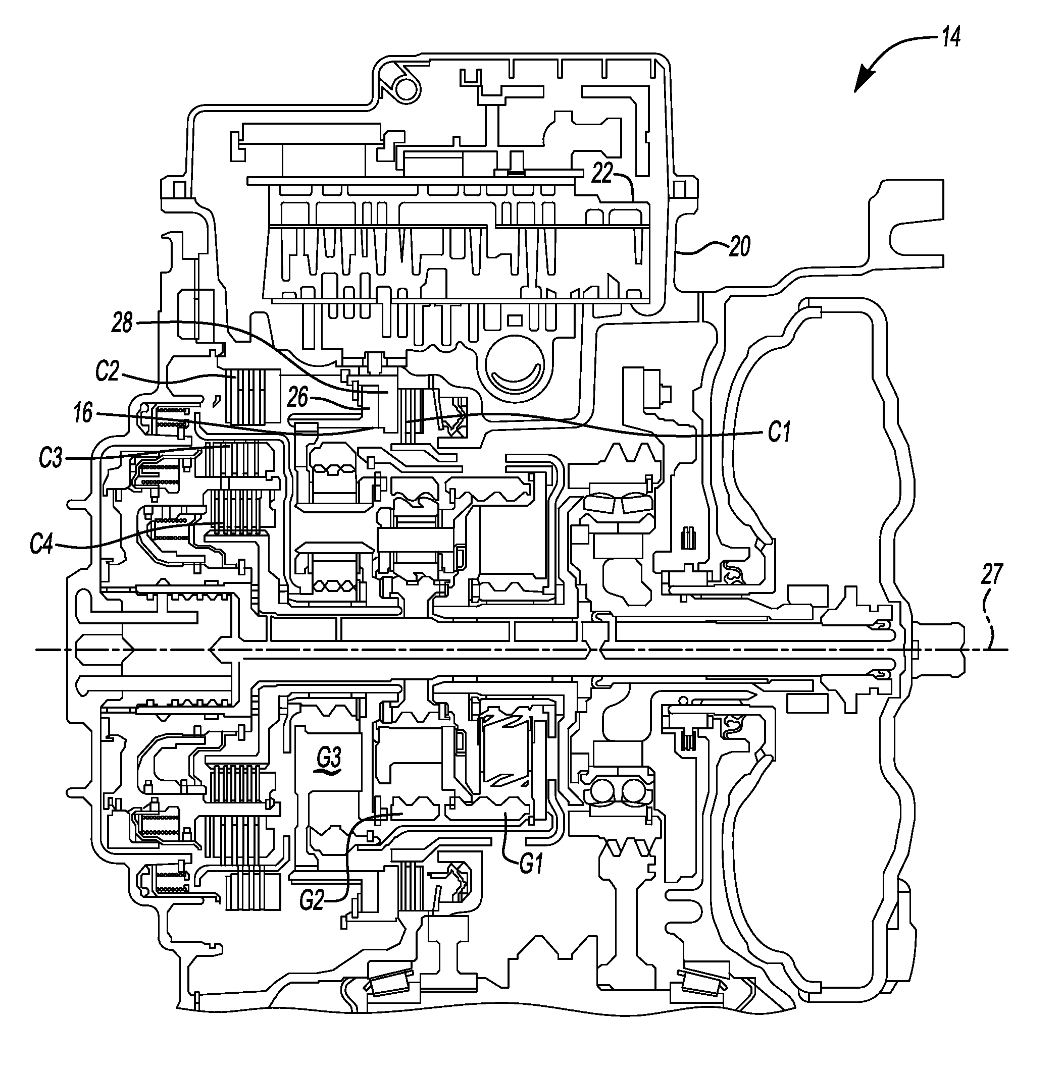 Front wheel drive automatic transmission with a selectable one-way clutch