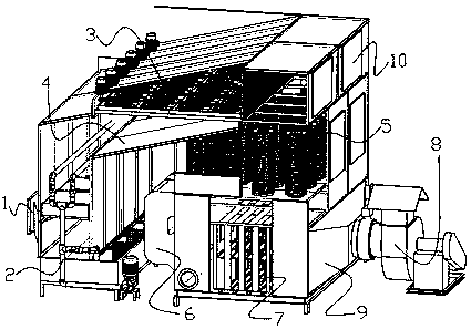 Exhaust gas automatic processing equipment suitable for spray booths