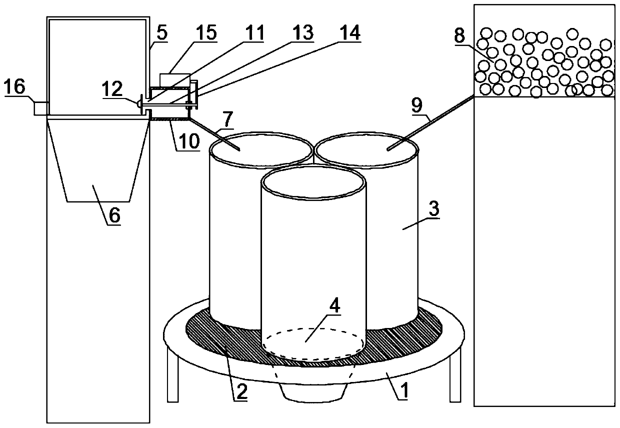 Intermittent type continuous material dipping device