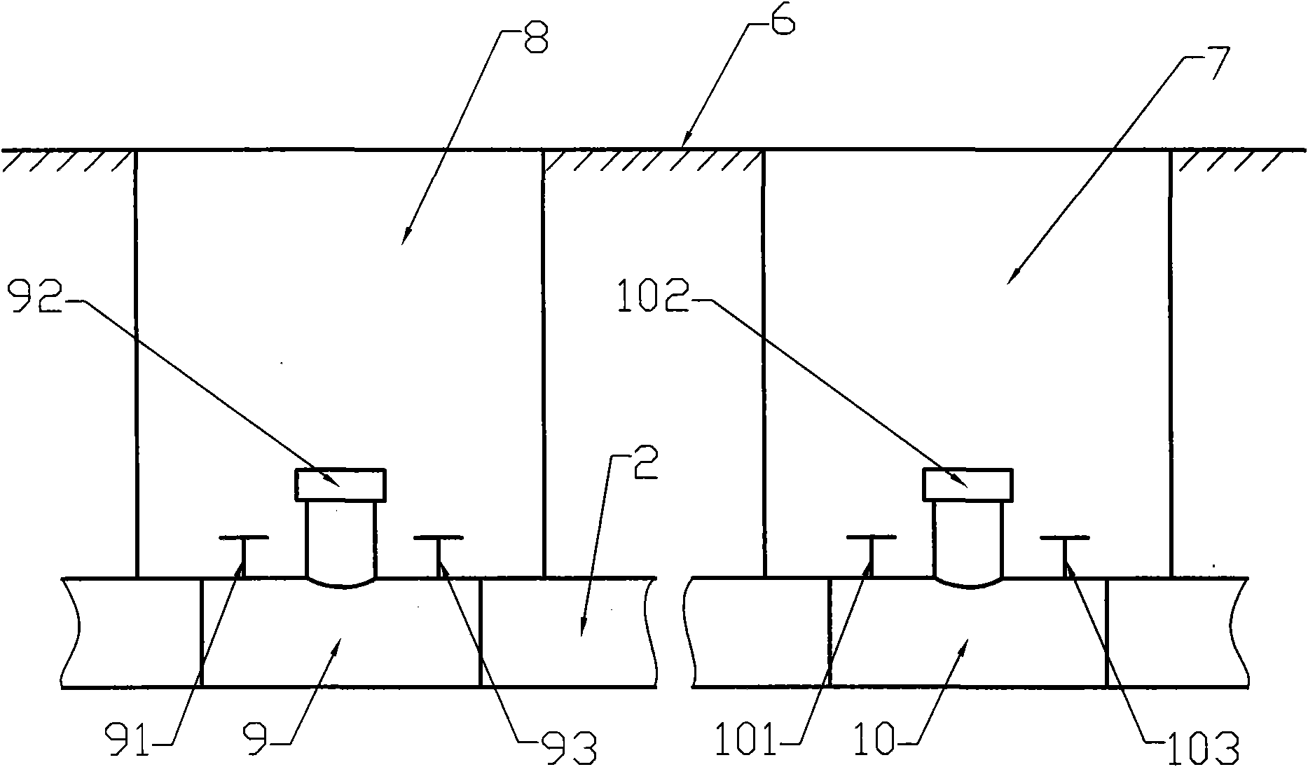 Construction method for laying water pipes