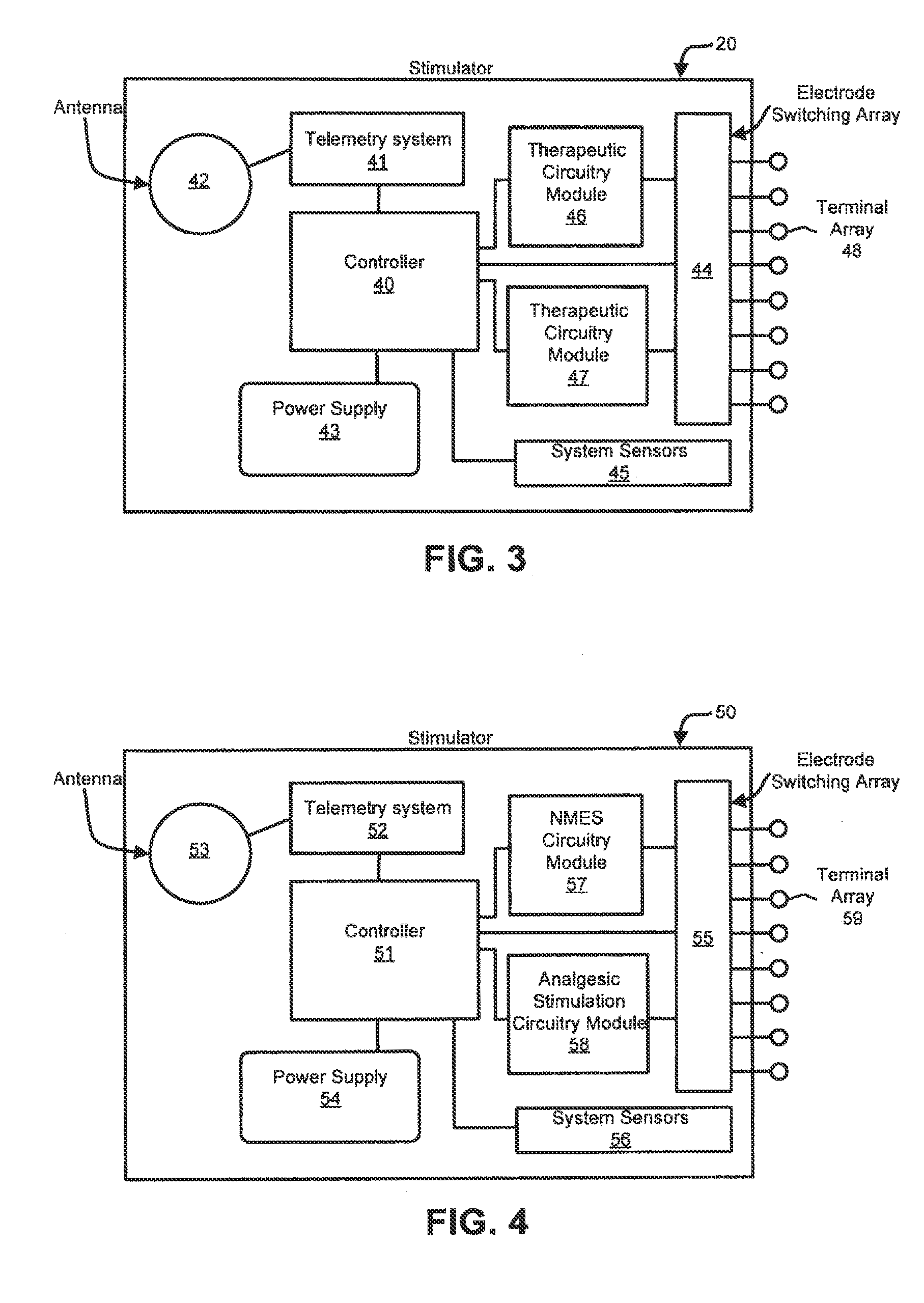 Modular stimulator for treatment of back pain, implantable RF ablation system and methods of use