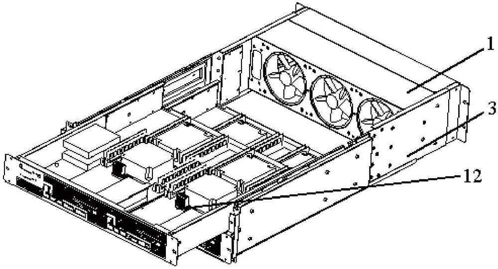 High-temperature energy-saving type modular server