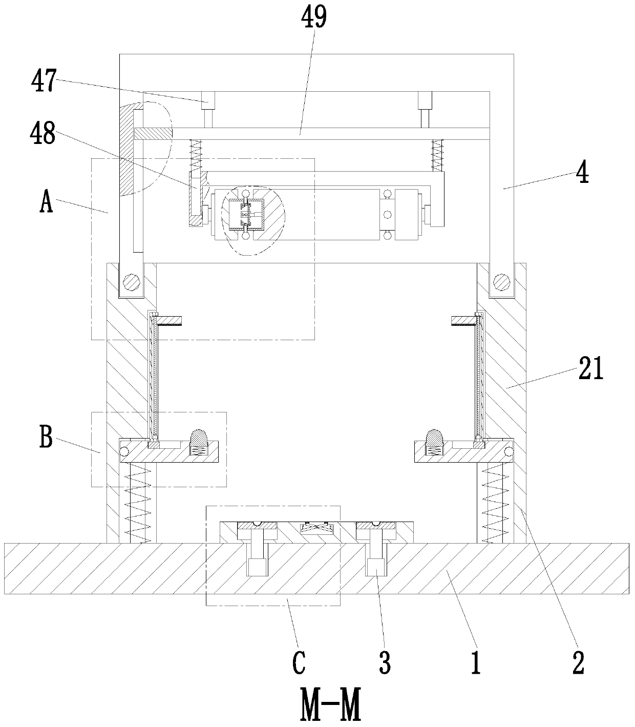 Automatic pressing system for wood ecological composite board