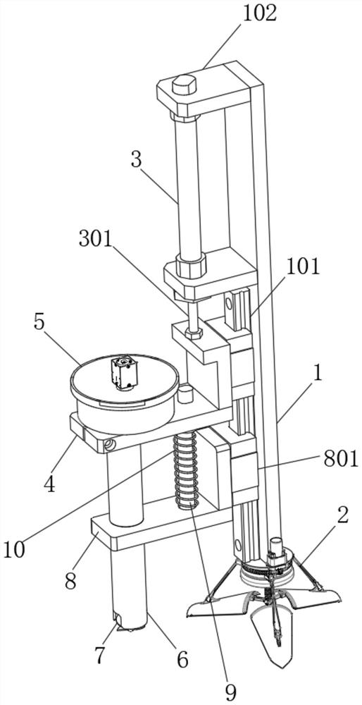 Portable soil sampling and analyzing device