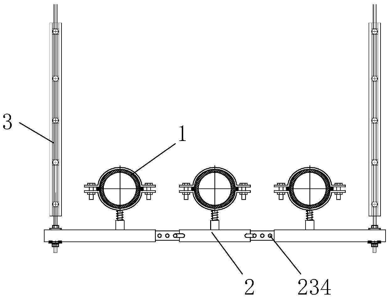 Water pipe side longitudinal anti-seismic support