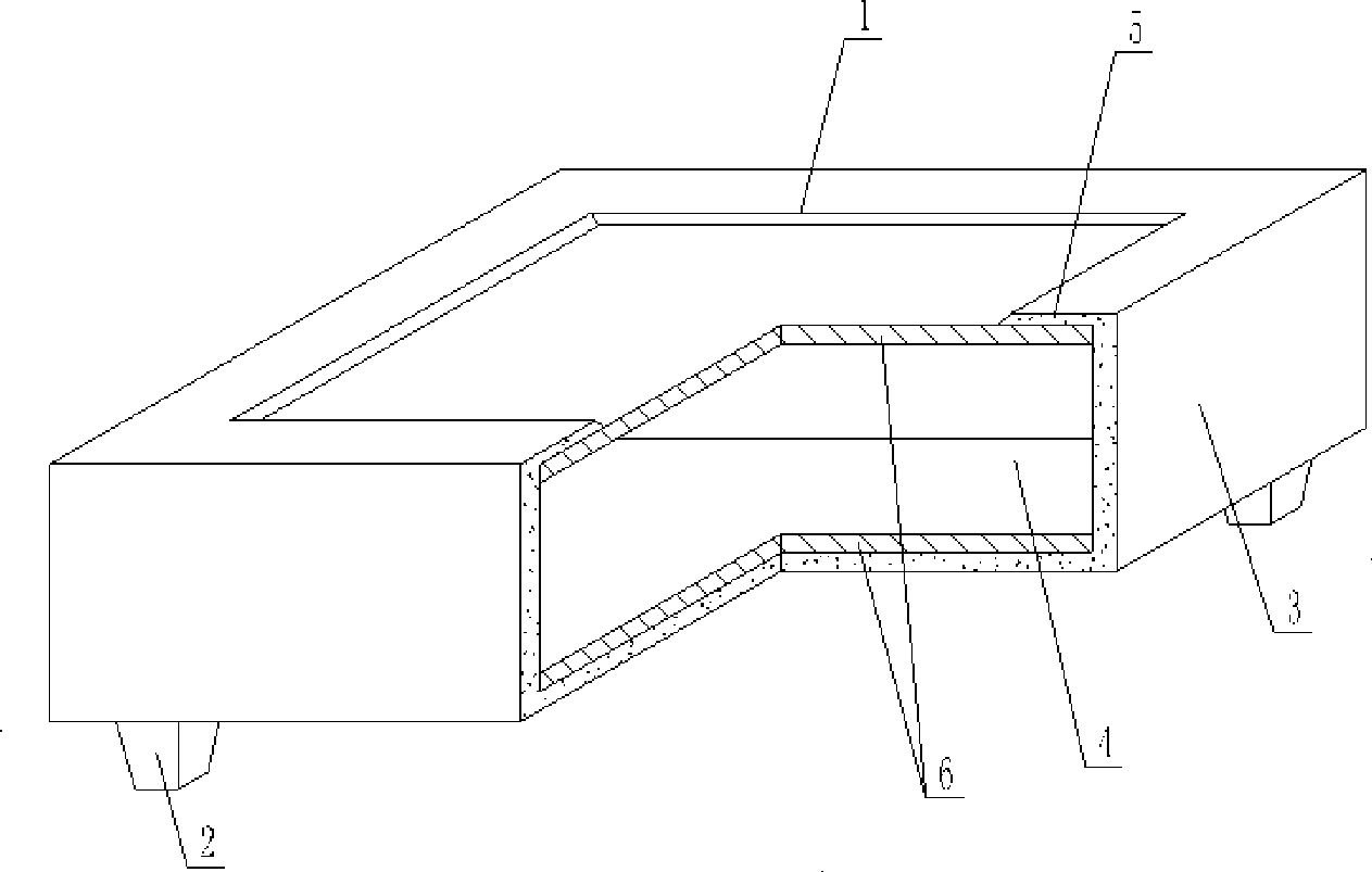 Hollow carcass for filling cast-in-situ concrete