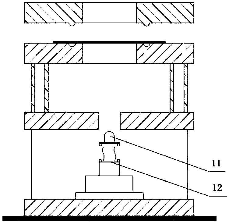 A test device and method for obtaining forming limit diagrams under complex loading conditions