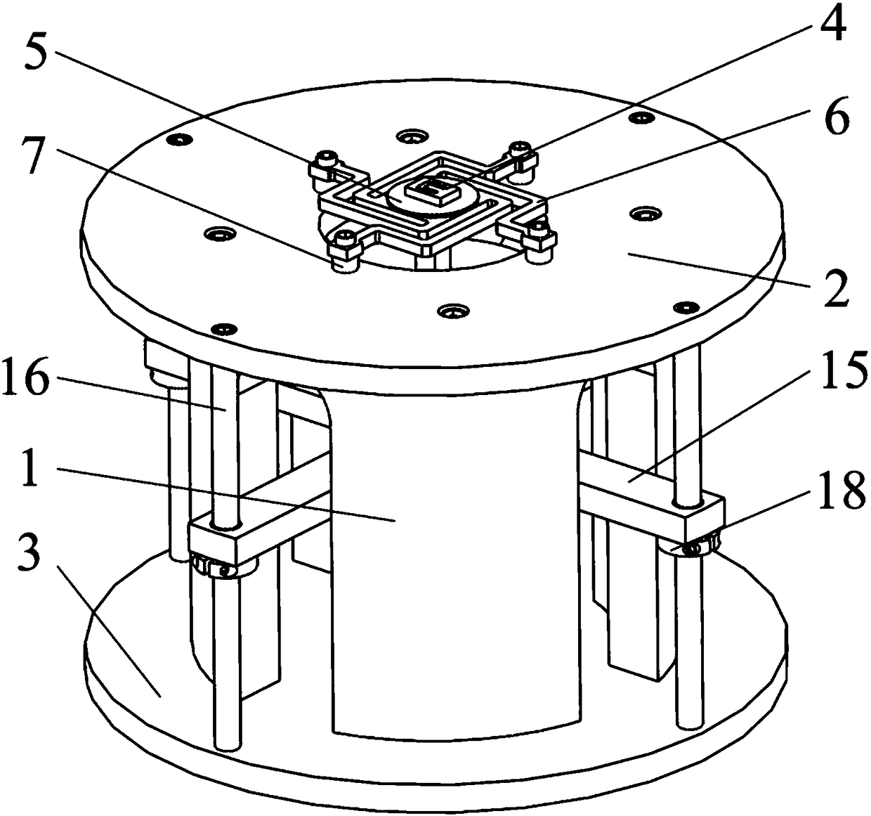 MEMS micro-structure four-axis excitation device