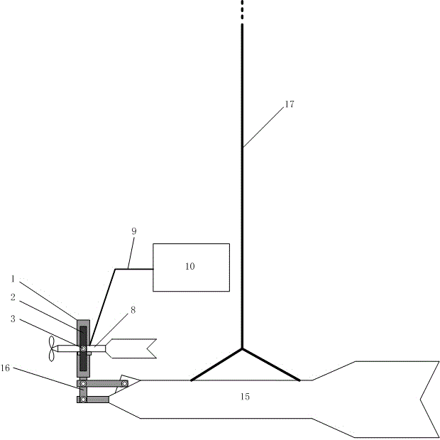 Three-dimensional canal water flow velocity measuring instrument capable of automatically finding water flow direction