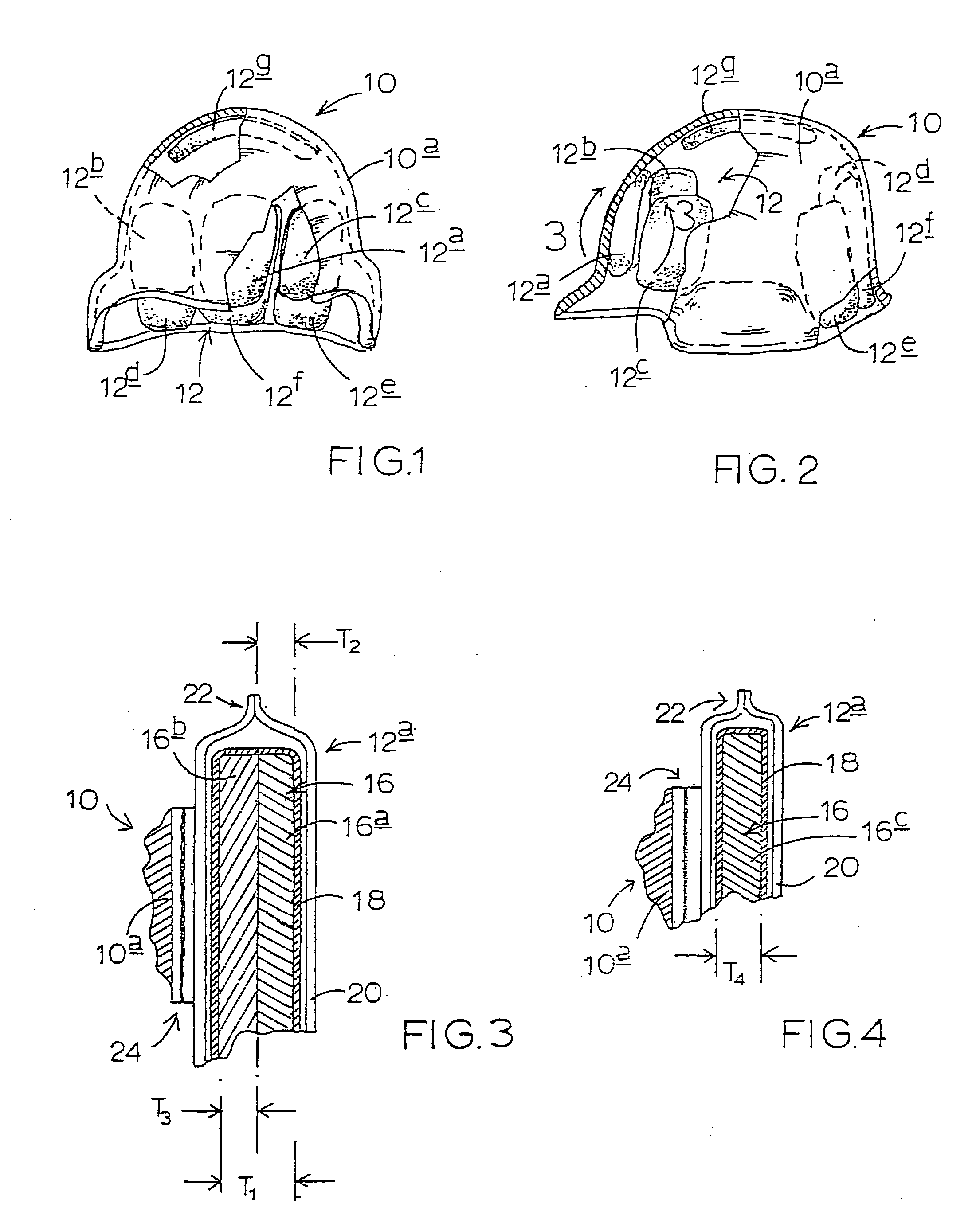 Helmet cushioning pad with variable, motion-reactive applied-load response, and associated methodology