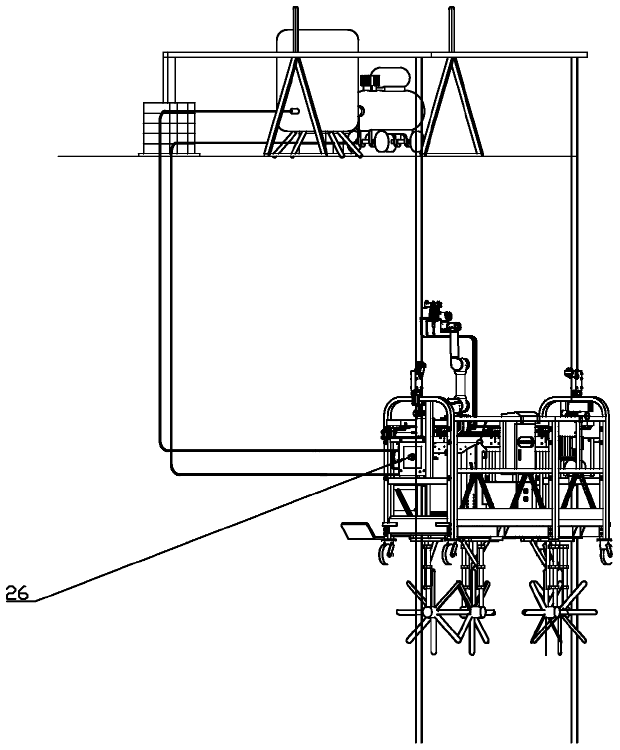 Coating platform for high-rise building