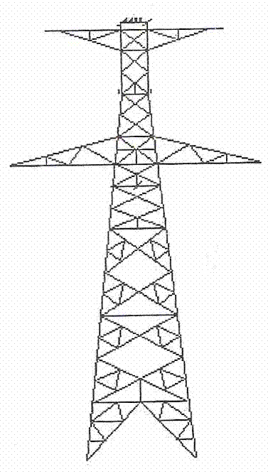 Stress calculation method for power transmission tower nonlinear flexible member